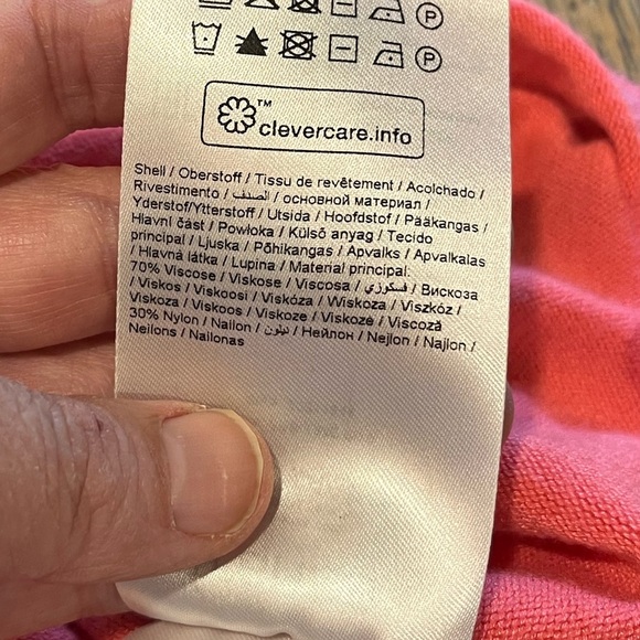 🩷FRANSA – Coral Pink Knit V-Neck Top M - Picture 4 of 11